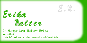 erika malter business card